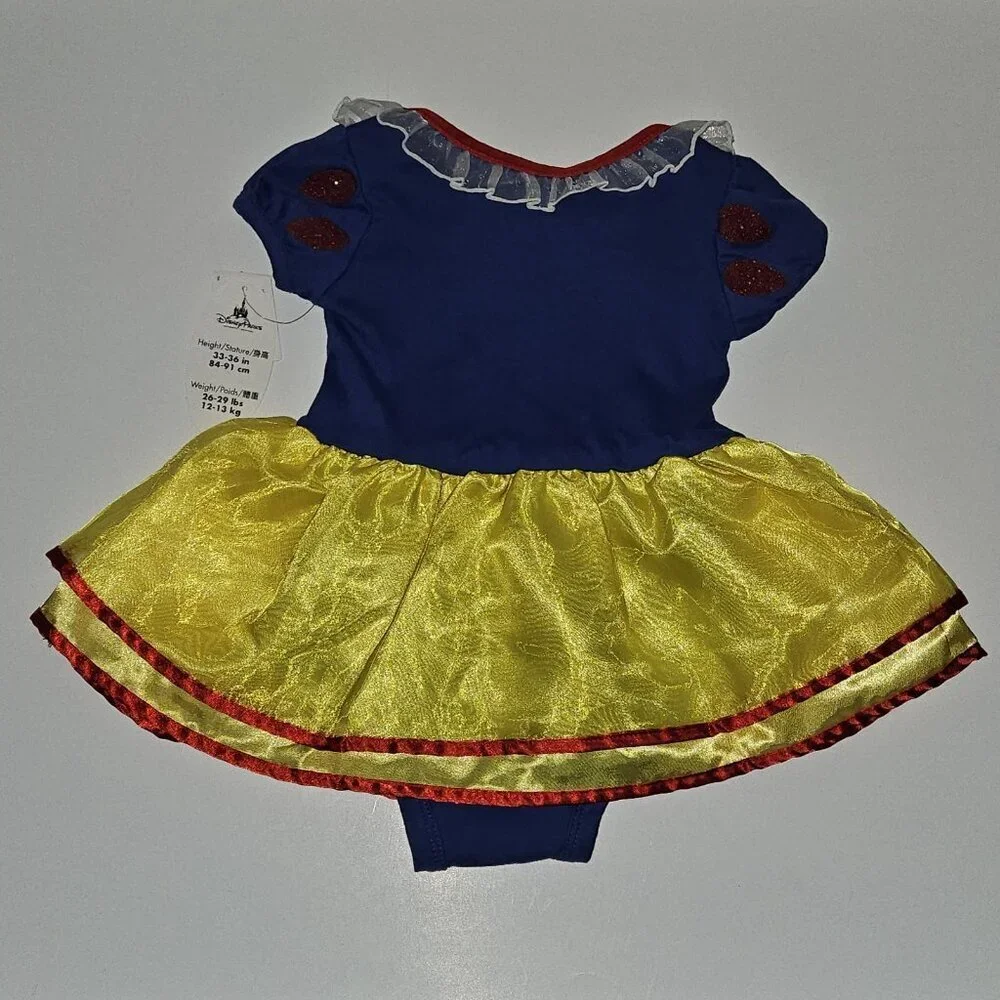 NEW Snow White Princess Dress Disney Parks Halloween Costume Baby Girl 12 Months